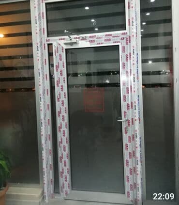pilasdiq qapi: Yeni Plastik qapı Zamok və çərçivə ilə, Zəmanətli, Pulsuz quraşdırma, Pulsuz çatdırılma, Rayonlara çatdırılma, Ödənişli çatdırılma — 2