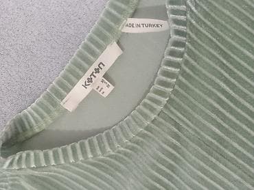 bagi şalvar: KOTON qadın bluzu - Model: uzunqol, qısa kəsim (crop) top - Parça — 4