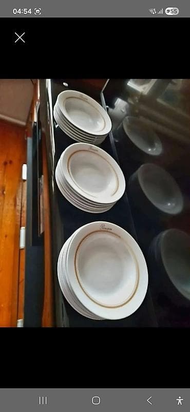 Kasalar, 18 ədədli dəst, rəng - Ağ, Farfor, SSRİ