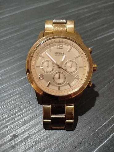 qizil qol saatlari satisi: Qol saatı, Guess, rəng - Qızılı — 1