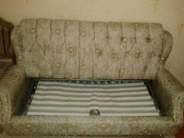İşlənmiş, Di̇van-kravat, 2 kreslo, Divan, Açılan — 3