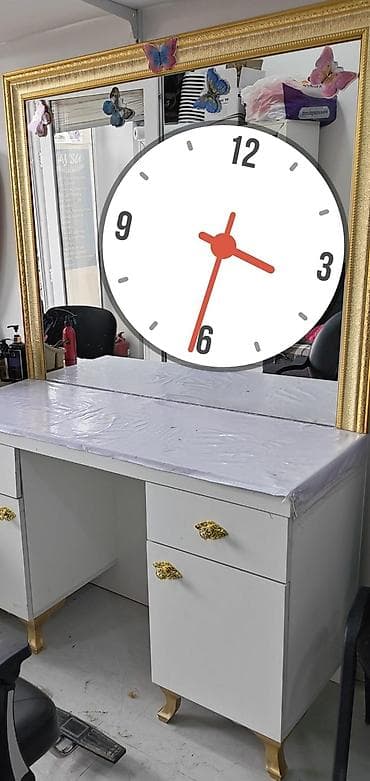 Salon, tibbi mebel: Gözəllik salonu üçün mebel dəsti - Böyük ölçülü güzgülü makiyaj/saç — 3