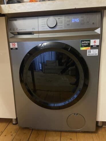 Стационарные телефоны: Стиральная машина Toshiba, 6 кг, Автомат, Без сушки — 4