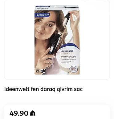 s 90: IDEENWELT saç buran fen – yenidir, qutudadır. Mağazada qiyməti 49.90 — 1