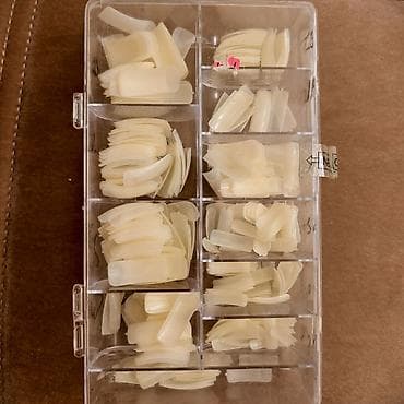sadə dirnaq modelleri: Manikür üçün süni dırnaq ucları seti - Şəffaf/plastik uclar – — 2