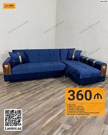 Künc divan – La Mini (Kod: 2239) - Ölçülər: 260 × 160 sm - Mexanizm — 1