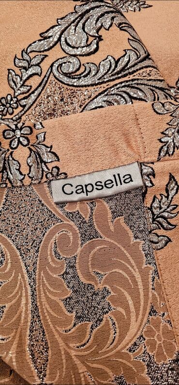 Pərdə və tüllər: İşlənmiş, Pərdə, rəng - Qızılı, Ödənişli çatdırılma — 5