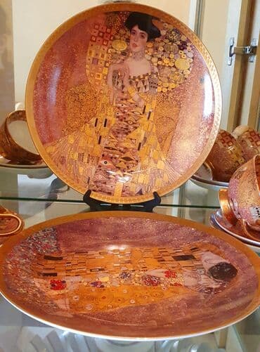 qedimi mis qablar: Boşqablar, 1 əd, rəng - Qızılı, Farfor, Çexiya — 3