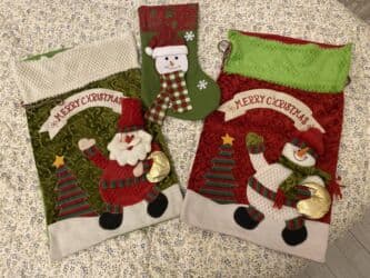 böyük yolka: Mövsümi bəzək üçün Yeni il/Christmas torbaları və corab dəsti. - 2 — 6