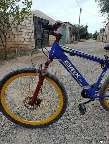 İdman və hobbi: Velosiped – BMX CTR, 29" - Rəng: mavi gövdə, qırmızı amortizatorlu ön — 3