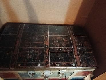 lovhe: Metall konstruksiyalı dekorativ sandıq/kufr - Material: qalın metal — 4