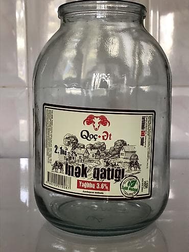 2 litrlik banka 1 ededi 40 qepiye satiram. Təmizdir. Maqazindən qatıq