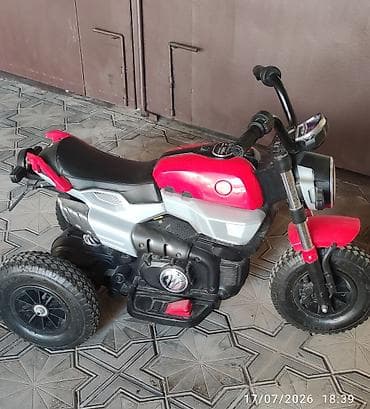 elekt: Uşaq elektrik üçtəkərli motosiklet - Rəng: qırmızı/qara-gümüş — 2