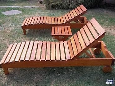 hamam radiator: Taxta çimərlik/bağ şezlongu - Material: möhkəm təbii ağacdan — 2