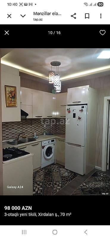 Xırdalan şəhərində 3 otaqlı yeni tikili mənzil – 70 m² - Ümumi sahə — 2