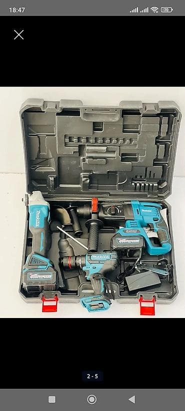 perforator satisi: Makita markalı akkumulyatorlu alətlər dəsti Tərkib: - Zərbəli — 2