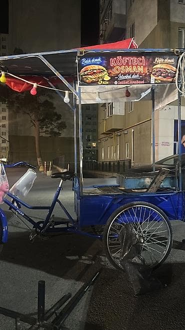 Оборудование для магазинов: Səyyar satış arabası – 3 təkərli velosipedlə - İstehsal: metal — 4
