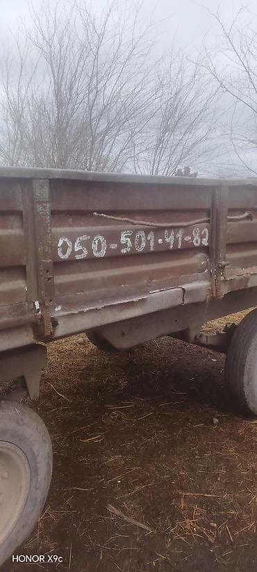 Su nəqliyyatı: Kənd təsərrüfatı üçün qoşqu (traktor üçün) - 2 oxlu, 4 təkərli — 4