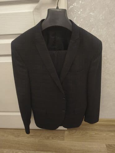 pencek turkce: Kişi kostyum gödəkçəsi (şəkildəki) - Rəng: tünd qara/grafit, xırda — 1