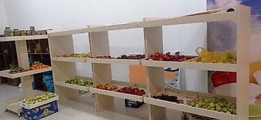 vitrin tor: Meyvə-tərəvəz mağazaları üçün taxta vitrin və rəf sistemi - Modul — 6