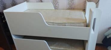 двухъярусная кровать для детей: Oğlan və qız üçün, Çarpayı, Matras ilə, Siyirməsiz, Laminat — 4