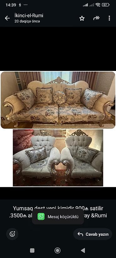 nerdivan satilir: Divan, 2 kreslo — 1