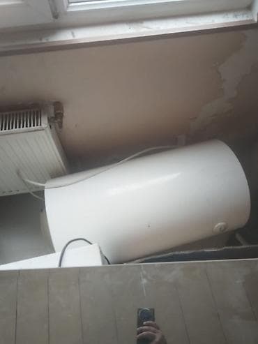 demir su ceni: Elektrik su qızdırıcısı (boyler) - Şaquli silindrik korpus, ağ rəng - — 1