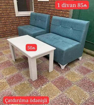 чехлы на диван бишкек: Мини-диван, Новый, Нераскладной, Без подьемного механизма, Ткань, Платная доставка — 1