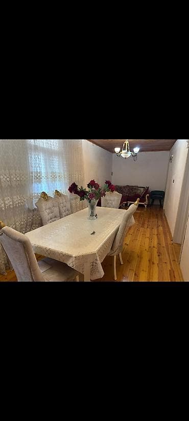 Qonaq otağı üçün, İşlənmiş, Dördbucaq masa, 6 stul