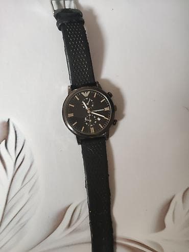 İşlənmiş, Qol saatı, Emporio Armani, rəng - Qara