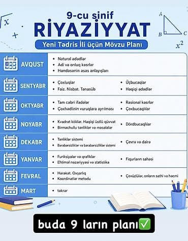 lizing mashinalar baki: Qırmızı diplomlu riyaziyyat müəllimindən. Əyani və Online riyaziyyat — 3