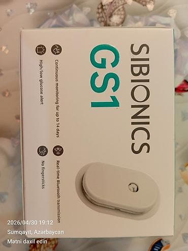 tibbi canta: SIBIONICS GS1 – Davamlı Qlükoza İzləmə Sistemi Xüsusiyyətlər: - — 2