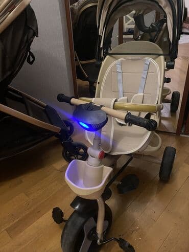 трехколесный велосипед с ручкой: Uşaq üçtəkərli velosipedi – körpələr üçün çoxfunksiyalı model — 3