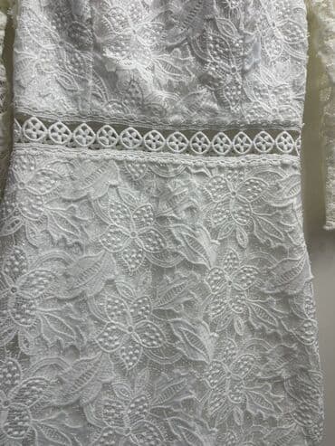 Ağ rəngli krujeva don - Material: tamamilə krujeva/parça üstündə