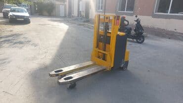 автокар погрузчик: Elektrik Palet Yığıcı (Stacker) – sarı rəngli, piyada idarəetməli — 5