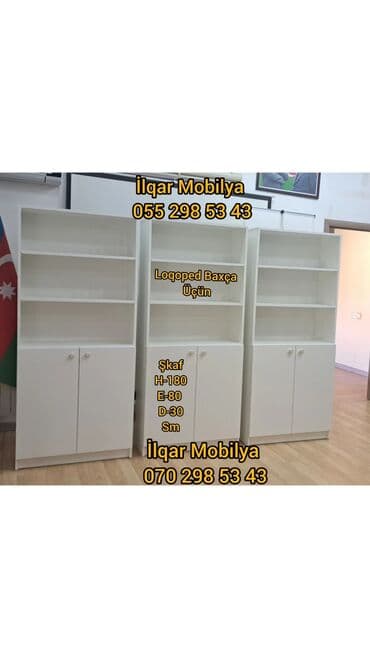 Oturacaqlar: Oğlan və qız üçün, Yeni, 2 qapılı, Açılan, Düz dolab