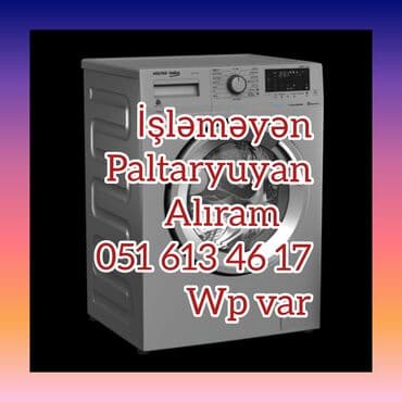прием стиральных машин на запчасти: Salam. Evinizin bir küncündə qalmış, istifadəyə yararsız — 1