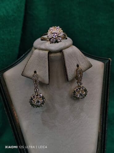 Dəstə daxildir: Üzük, Sırğa, Gümüş, 925 Əyar