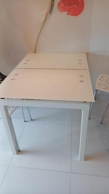 Mətbəx masası, Açılan, Şüşə, Dördbucaq masa — 1