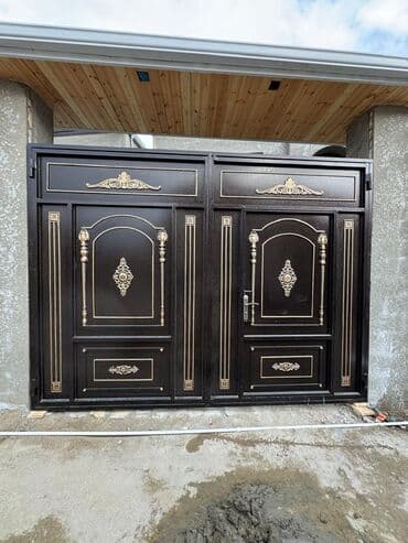 işləmiş dərvazalar: Yeni Dəmir Həyət darvazası, 3 m, Mexaniki, Qapı ilə, rəng - Qara, Kredit var, Ödənişli quraşdırma, Ünvandan götürmə, Ödənişli çatdırılma, Rayonlara çatdırılma — 36