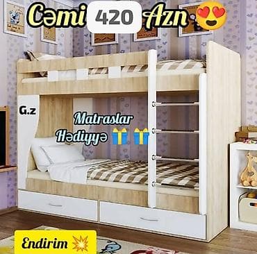 mebler: Oğlan və qız üçün, Yeni, Çarpayı, Matras ilə, Siyirməli, Laminat — 2