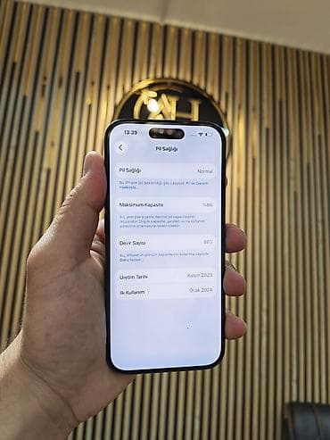 philips xenium 9@9d: IPhone 15 Pro, 128 GB, Black Titanium, Zəmanət, Simsiz şarj, Face ID — 2