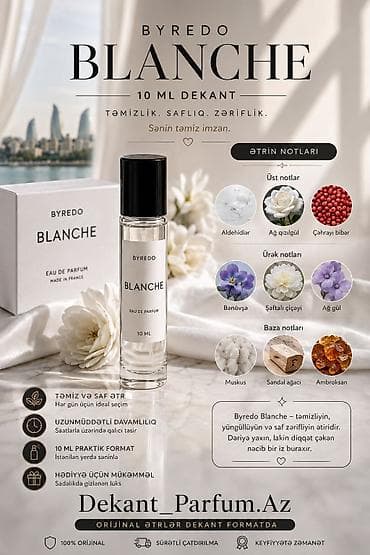 Byredo Blanche – 10 ml dekant, Eau de Parfum Təsviri: - Təmizlik — 1
