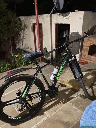 qalin tekerli velosiped: BMX GTR dağ velosipedi - Gövdə: yüngül alaşımlı çərçivə, qara-yaşıl — 2