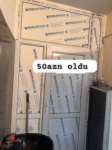 hamam qapıları: PVC qapı–pəncərə sistemi - Brend: WorldHaus - Material: PVC profil — 1