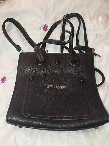Сумки: Emporio Armani qadın çantası - Rəng: qara - Material: toxumalı (dəri — 2