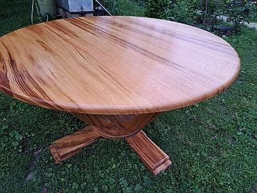 Masalar: Qonaq masası, Açılmayan, Taxta, Yumru masa — 5