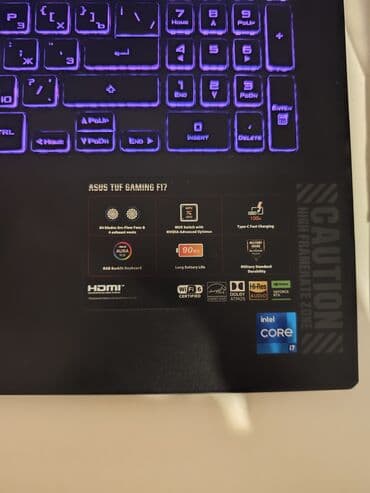 ram yaddaş: ASUS TUF Gaming F17 Prosessor:intel Core İ7 (12700H 12ci nesil) — 3