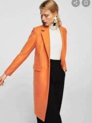 qadınlar üçün təbii dublyonkalar: Palto, Mango, L, rəng - Narıncı — 4