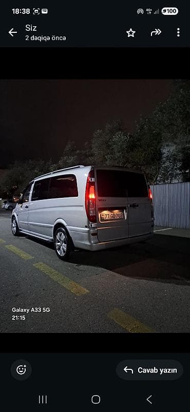 balaca masin: Mercedes-Benz Vito mikroavtobus – gümüş rəng, uzun kuzov, geniş və — 4